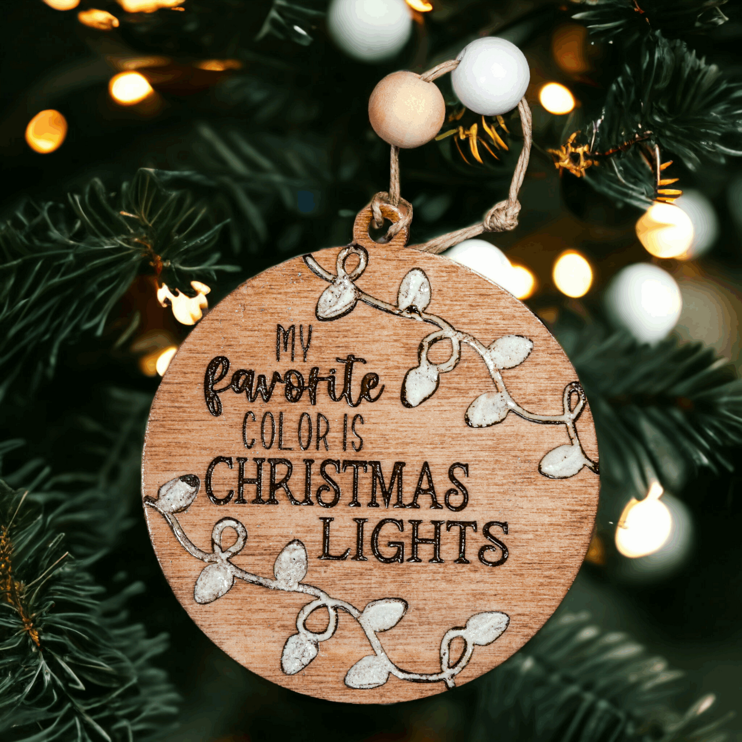 Glow in the Dark Lights Holiday Ornament