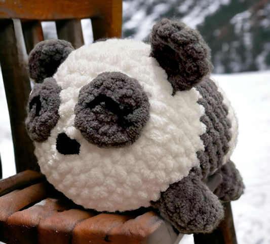 Panda Plushie - Medium - Gray & White